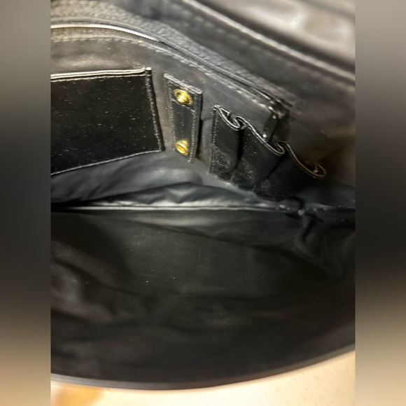 Vintage Moda Italia Venezia Black Leather Crossbody Bag - Picture 4 of 9